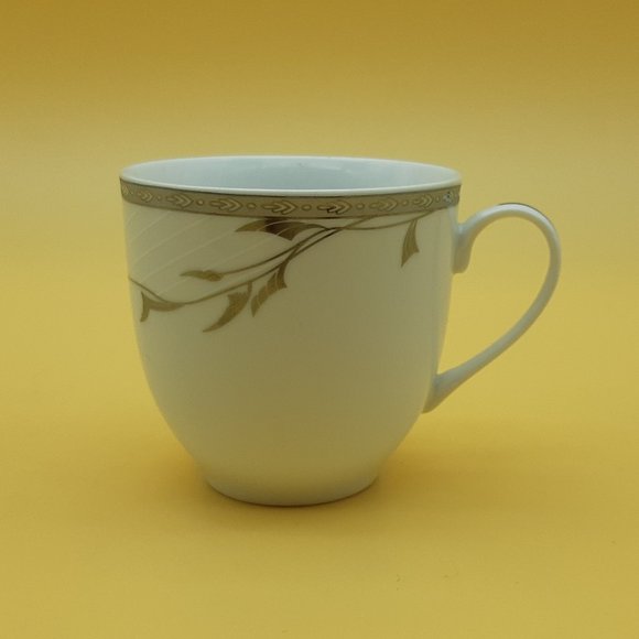 White and Silver Tea Cup and Saucer by RK - Picture 6 of 11